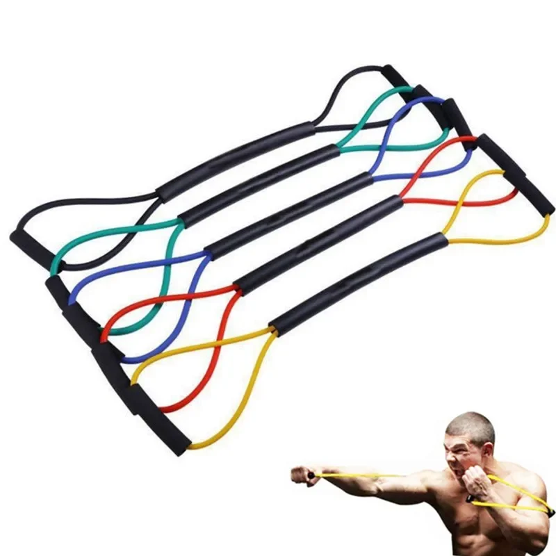 15-35LB Boxing Resistance Bands Rubber Speed Training Pull Rope Muay Thai Karate Arm Strength Training for Home Gym Workout