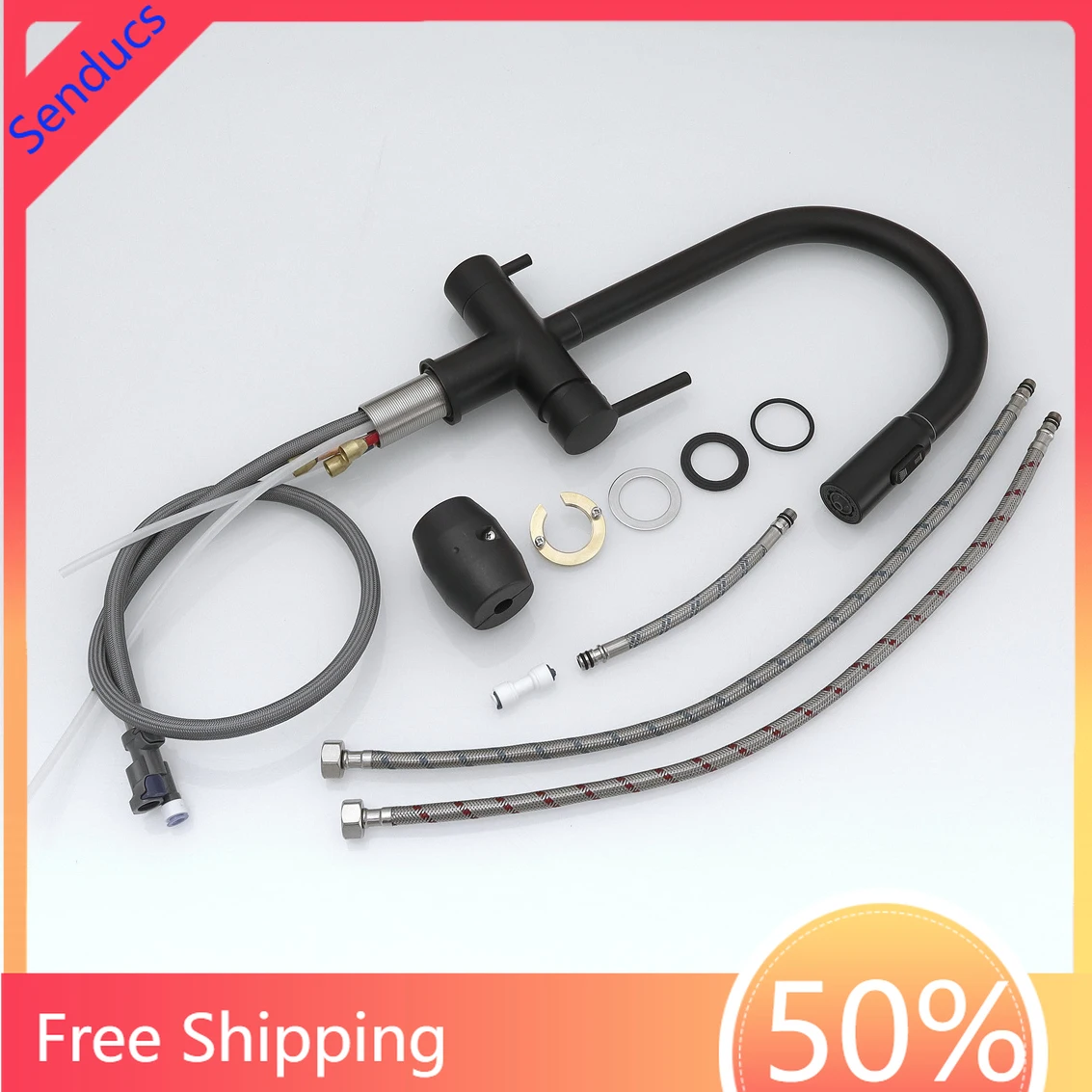 

Hot Cold 3 Way Pull Out Filter Kitchen Faucet Solid Brass Pull Down Sprayer Kitchen Faucet Purified Water Kitchen Sink Mixer Tap