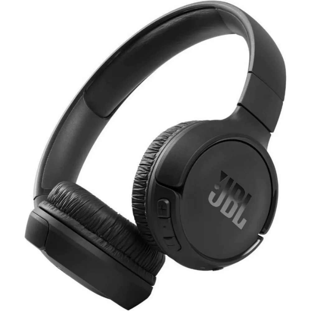 Audífonos inalámbricos JBL Tune 510BT con Bluetooth, sonido de bajos profundos, batería de larga duración, carga rápida USB-C, plegables, con cable protector.