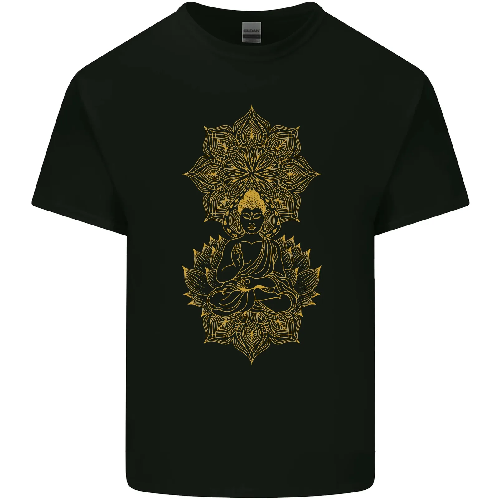 

Mandala Buddha Art Mens Cotton T-Shirt Tee Top