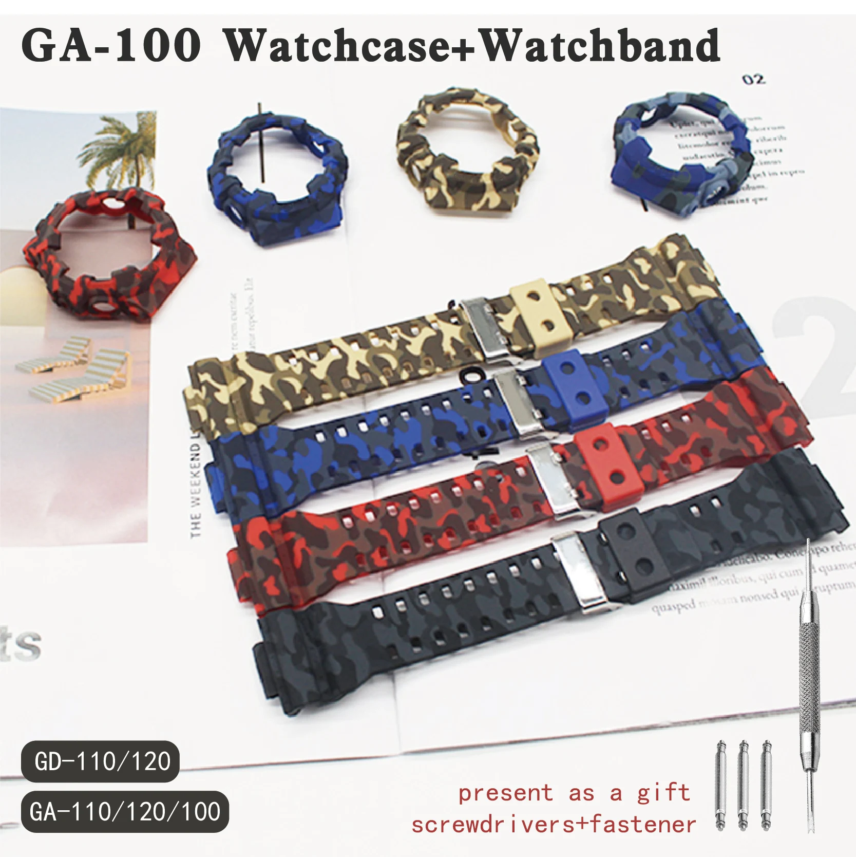 Replace GA100 GA110 GA120 camo band case resin set