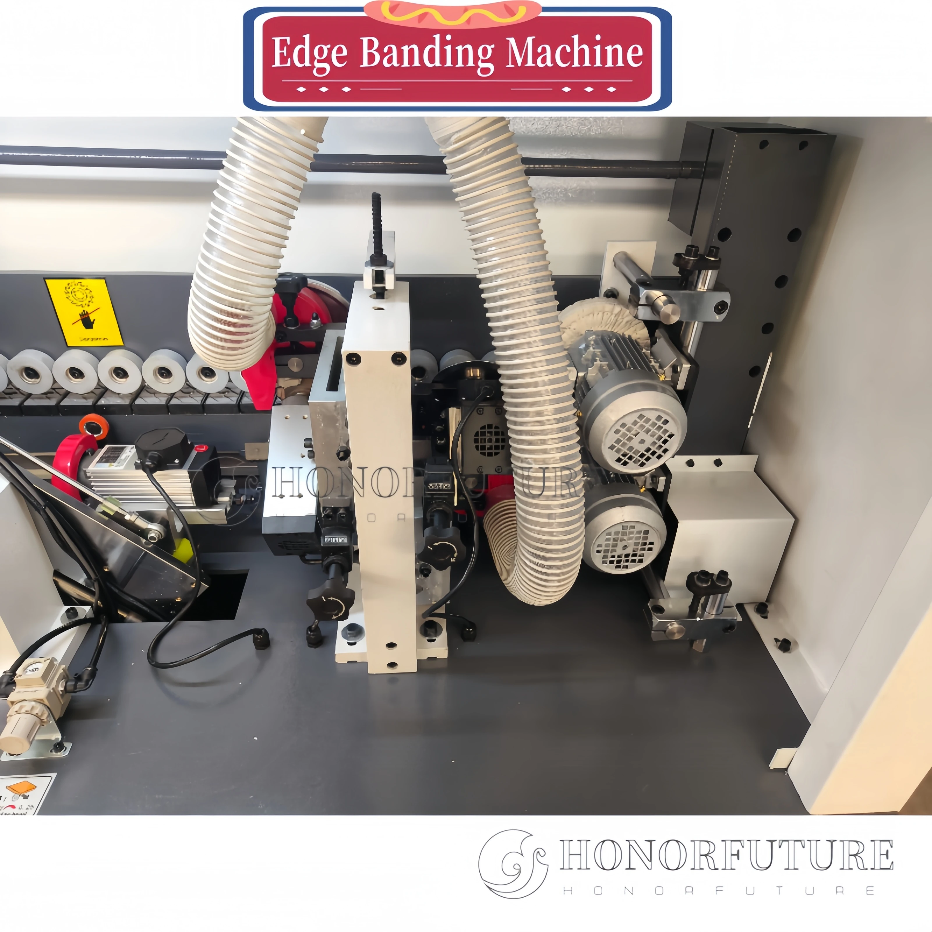 Professional Edge Banding Machine Auto Bevel Curve Sealing Gluing Bonding for Sale Wood Tools Full Automatic PVC MDF for Sale