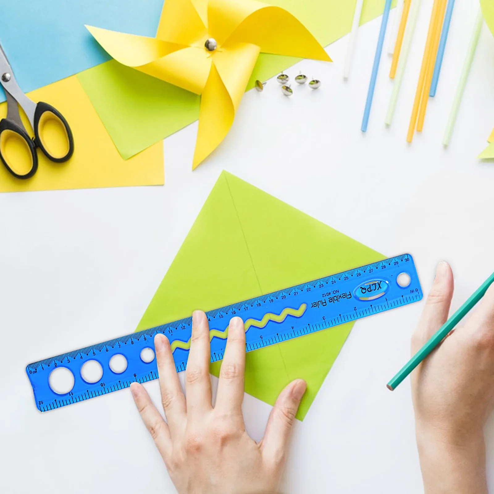 30CM Flexible Curve Ruler Drafting Drawing Measure Tool Soft Plastic Shatterproof Straight Edge Ruler Soft Ruler For School