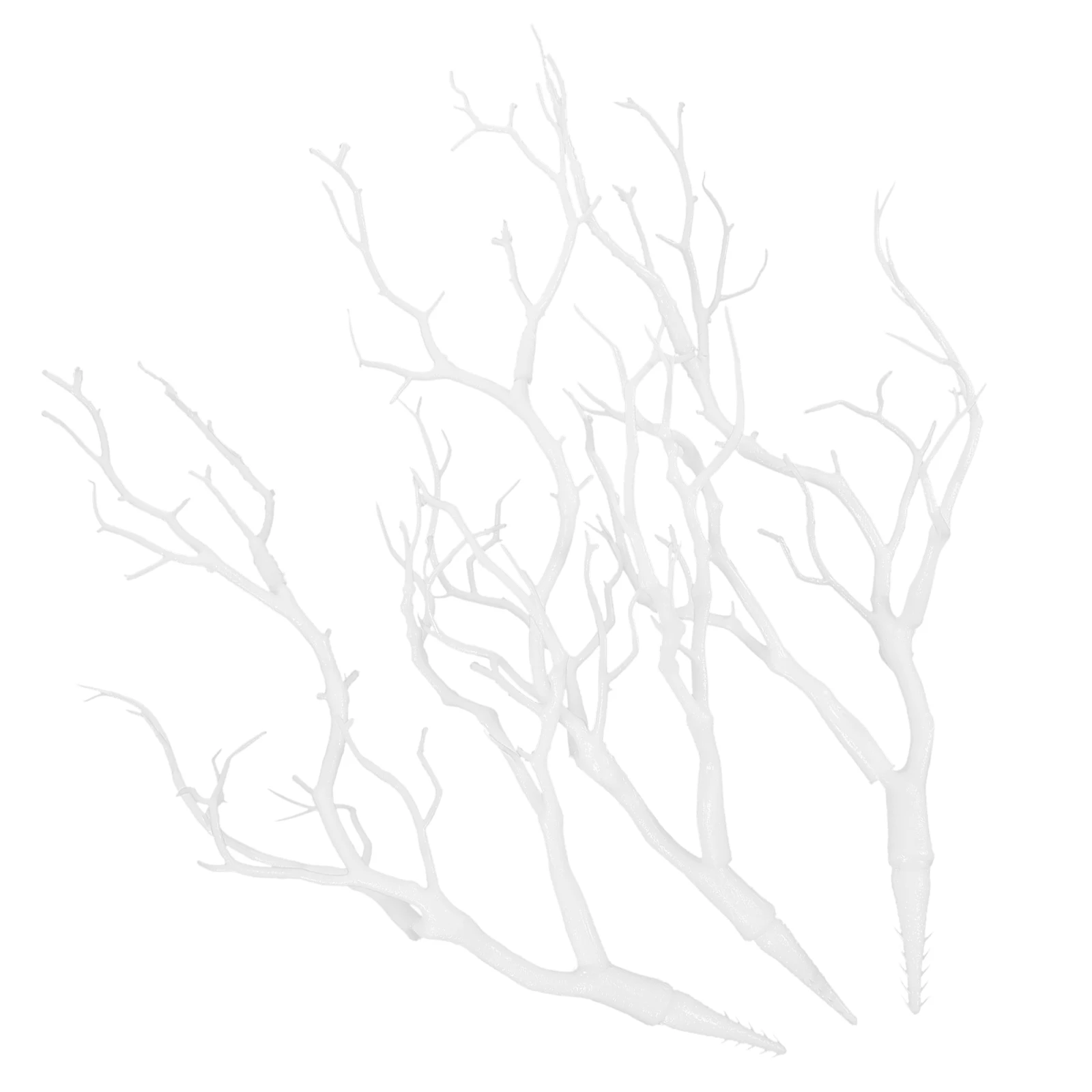 3 Stück künstlicher getrockneter Baum aus Kunststoff, gefälschte Zweige, ähnlich wie echte Pflanzen, Hochzeitsfeier, Festival-Dekoration, weiße Vase