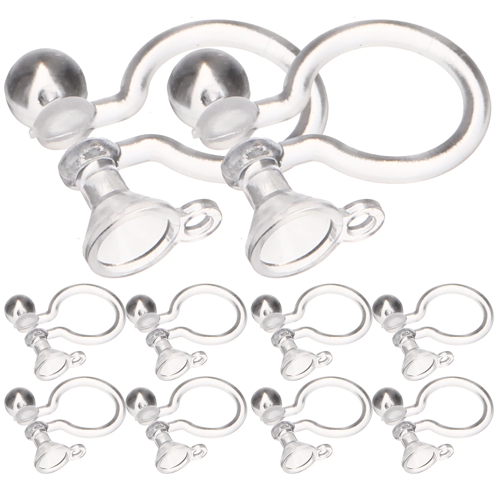 

100pcs Earring Converter Clip On Backs for Non Pierced Ears 3MM DIY Jewelry Making Accessories Pierced to Clip