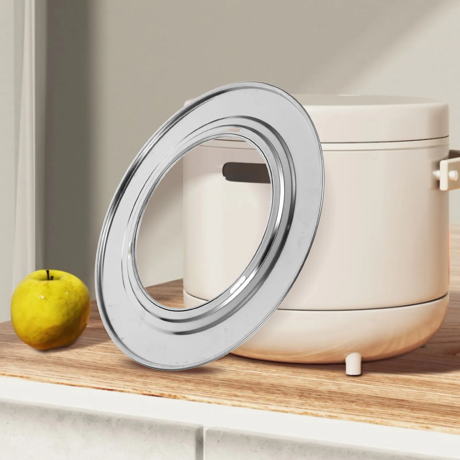 

Steamed Slices in Steamer Dumpling Basket Round Dim Sum Adapter Metal Steaming Pot Ring Stainless Steel