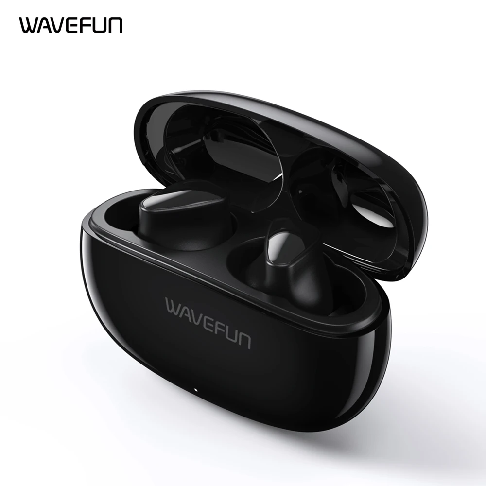 Wavefun Rock Bluetooth Earphones Super Bass Earbuds Music Gaming Dual Mode Quick Charging BT5.3 Wireless Headphones Earbuds