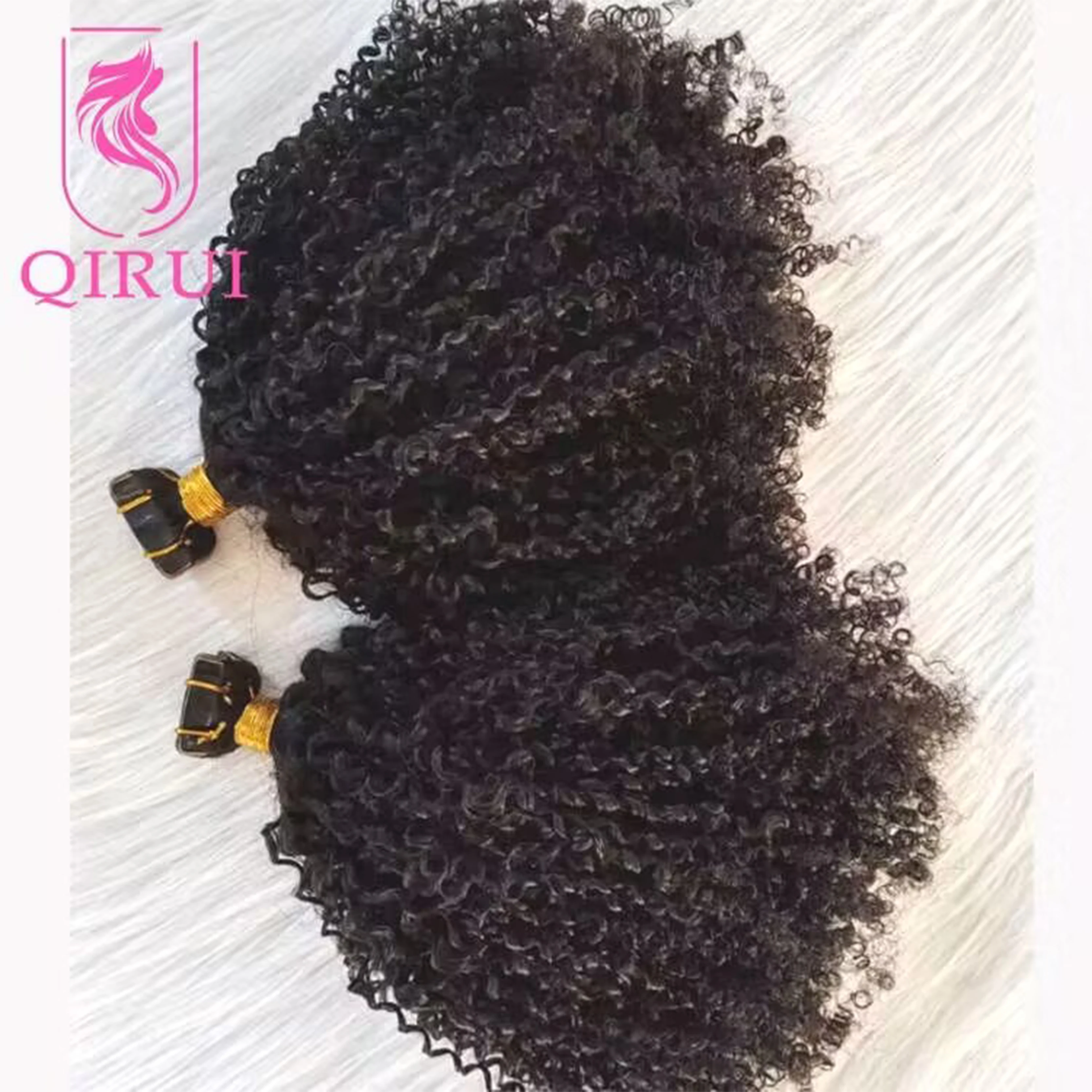 Sassy Soft 3C4A Curly Tape In Human Hair Extensions For Women Burmese Raw Curly Pu Tape Ins Hair Adhesive Invisible Bundles