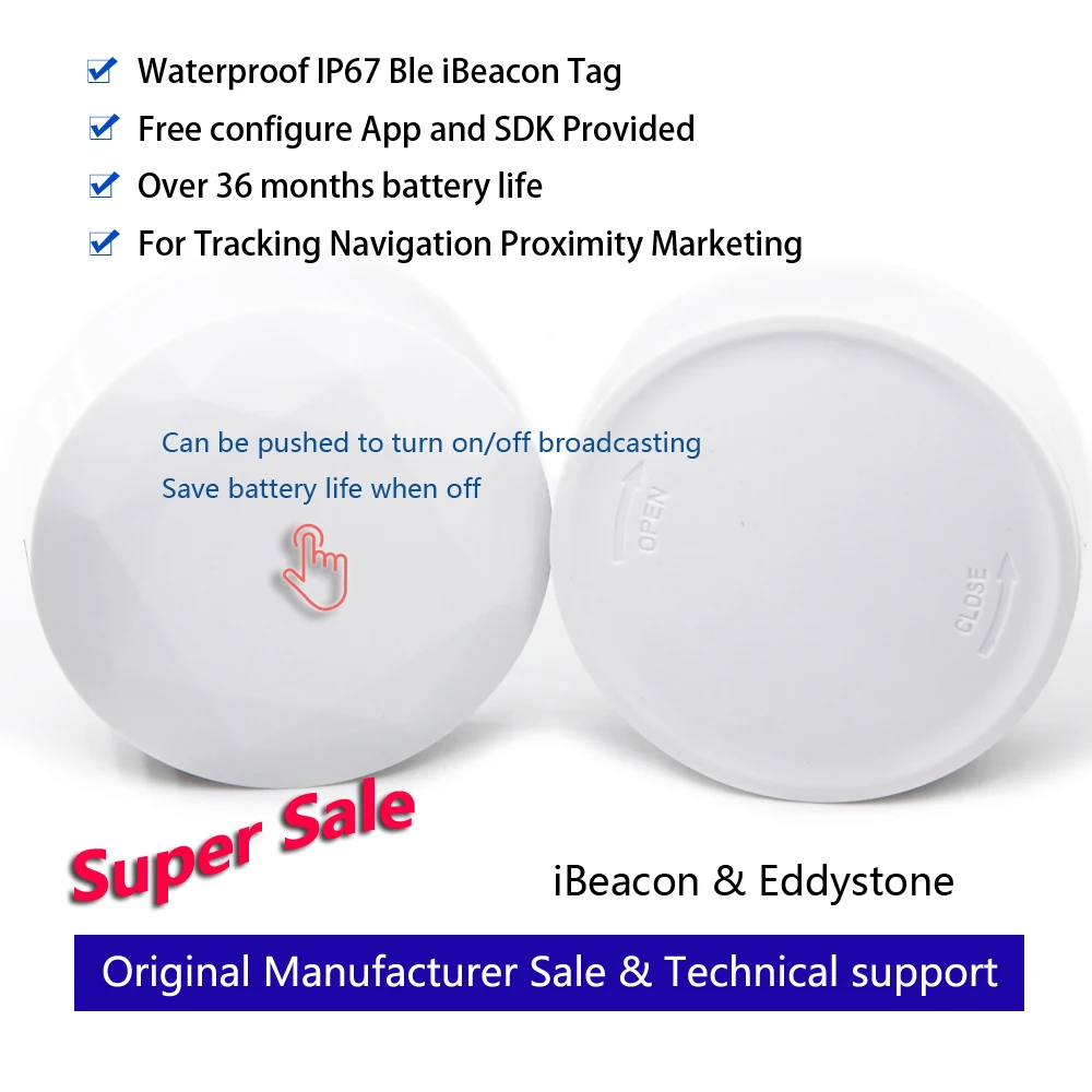 NRF52820 Waterproof IP67 Eddystone Ibeacon EEK-N20 Support IOS and Android Ble Base Station