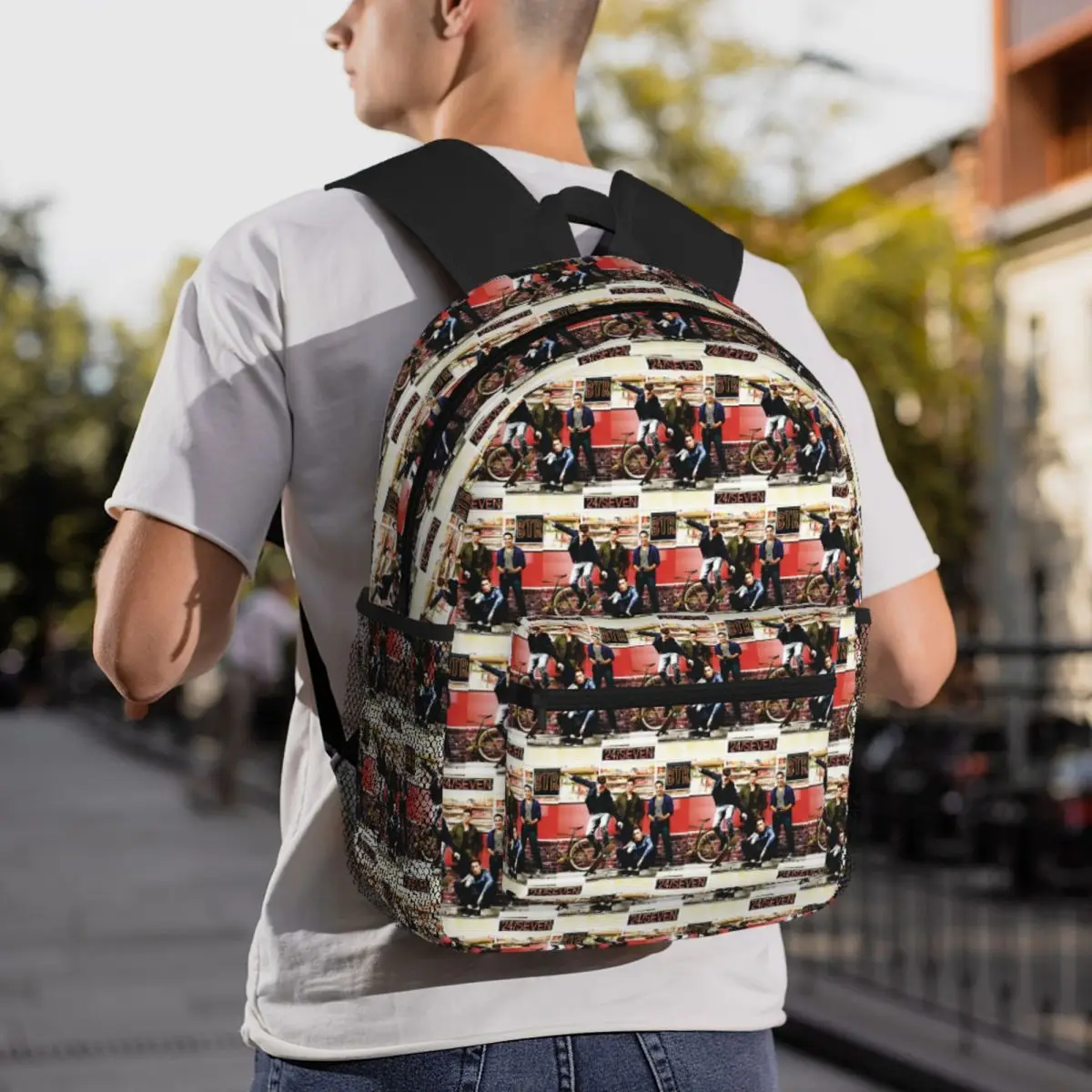 لقد أستمعت فقط إلى سبعة وأنا أحب ذلك وقت كبير حقيبة ظهر الطالب حقيبة مدرسية Daypack للرجال والنساء حقيبة الكتب حقائب الكتف
