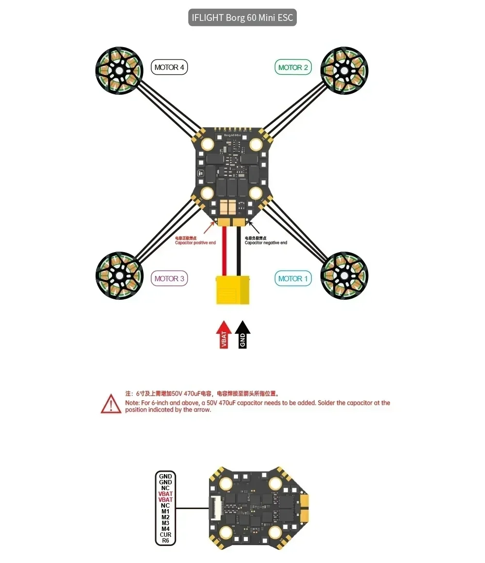 Iflight Borg F7 Mini Stack With Borg F7 Mini Fc Flight Controller / Borg Mini 60 Esc For Fpv Racing Parts