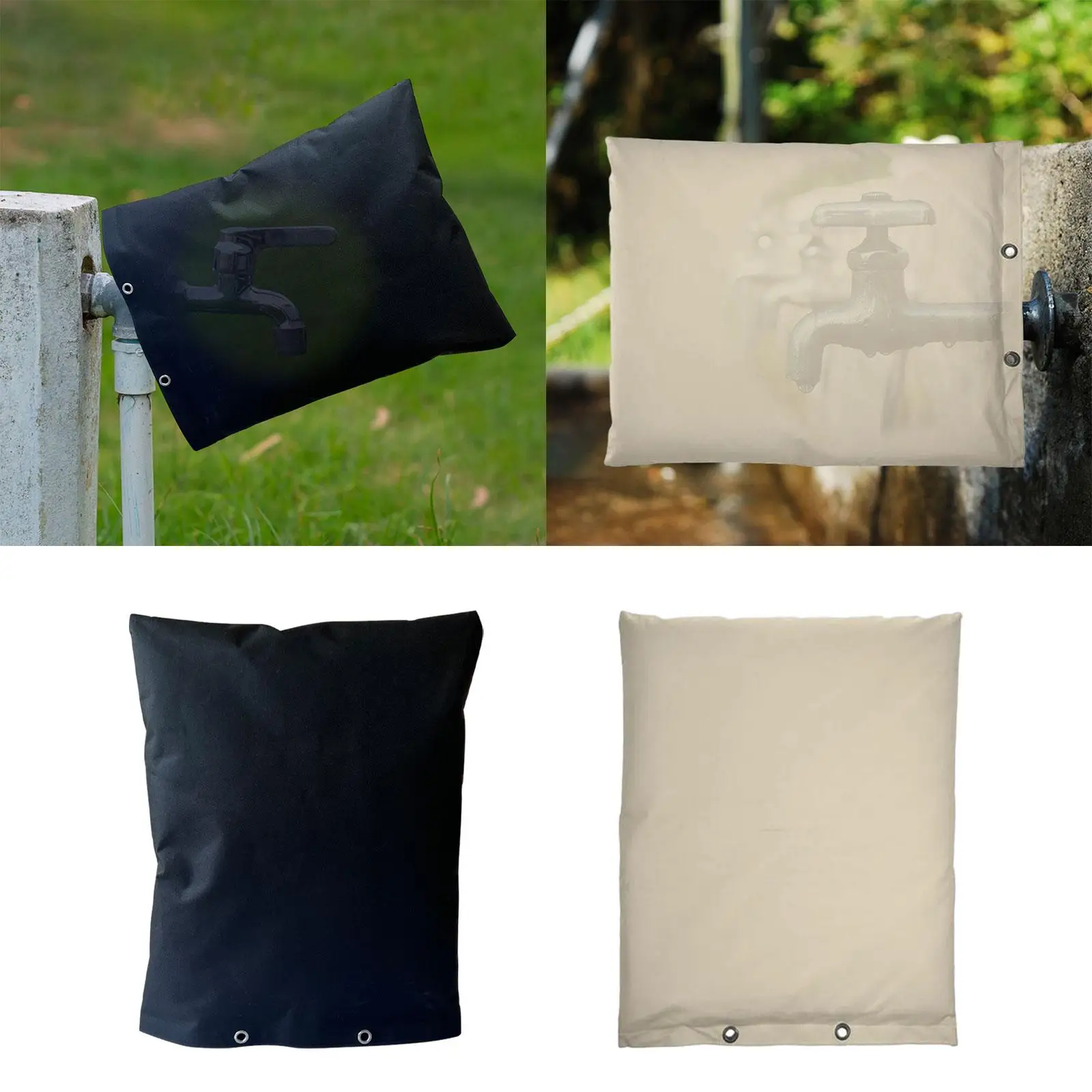 

Outdoor Faucet Covers Antifreeze Protective Cover Oxford Cloth Faucet Freeze Protector for Cold Weather Water Hose Winter Garden