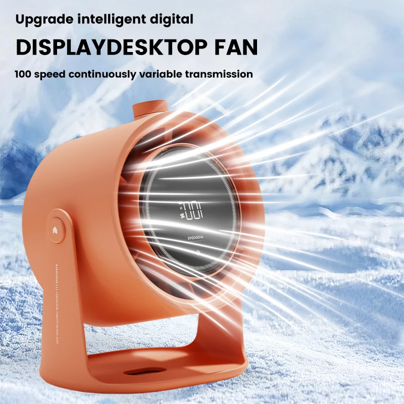 

Мини-USB перезаряжаемый настольный вентилятор со светодиодным дисплеем, портативный USB-маленький вентилятор для студенческого общежития, компьютера, летний гаджет, домашний офис