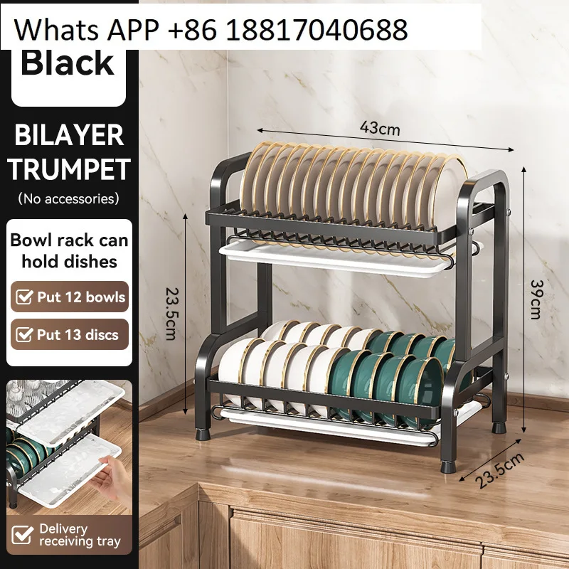 キッチンラック、ボウル収納ラック、カウンタートップ排水ラック、多機能ボウルキャビネット