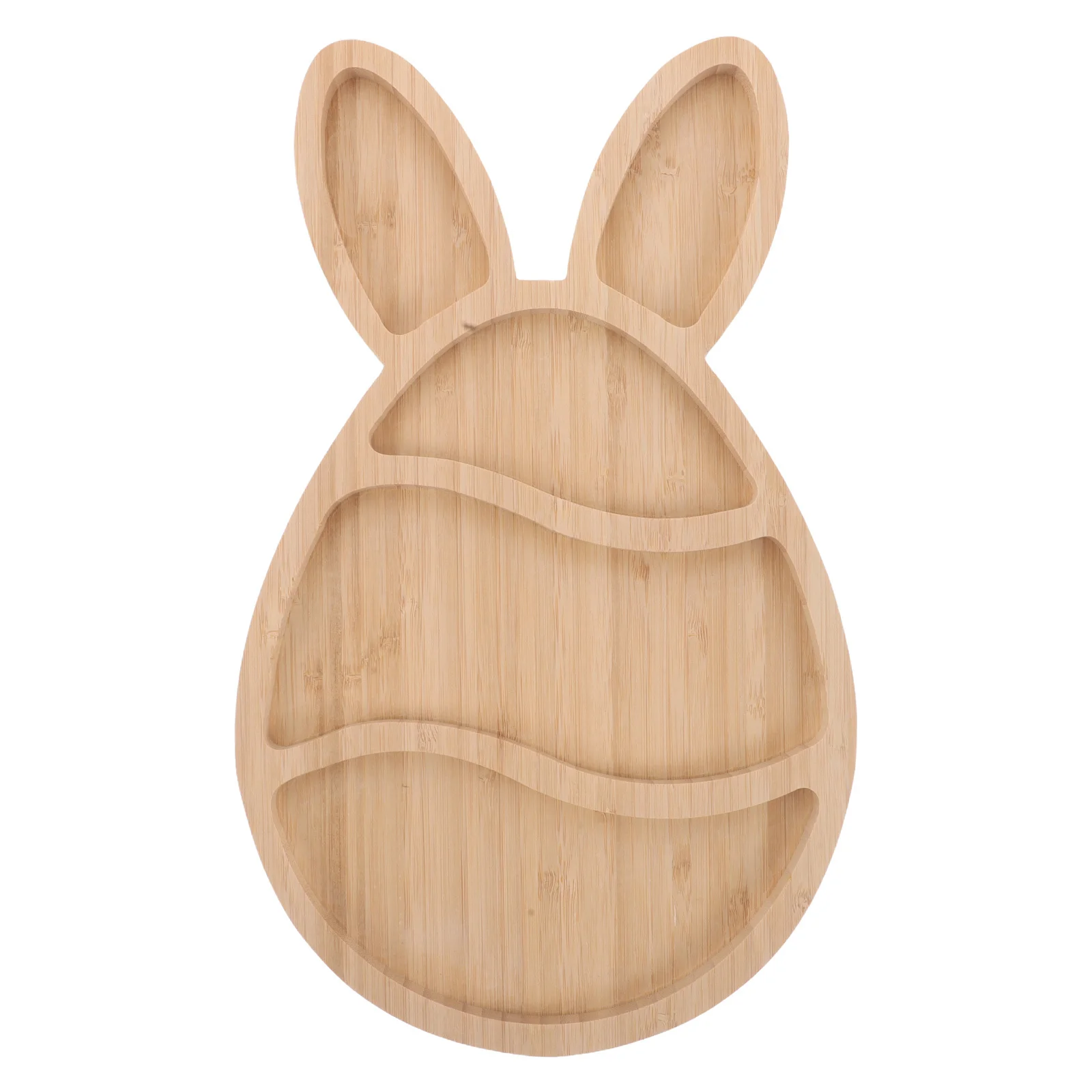 

Dual-Function Wooden Bunny Tray Smooth Surface Nut Serving Dish for Party Snacks Chocolates Fruits Decorative Kitchen Serving