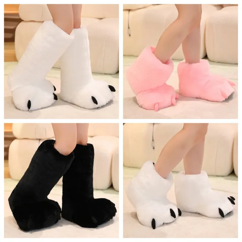 クリエイティブビーストパウブーツぬいぐるみおもちゃソフトウェアラブルアニマルクローブーツリアルなアニメコスプレ小道具暖かいホームブーツ面白いギフト