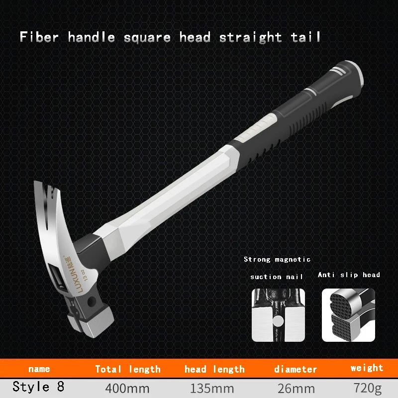 Multifunctional Tools Hammer Carpentry Geology Accessories Professional Work Hammer Hardware Universal Tools