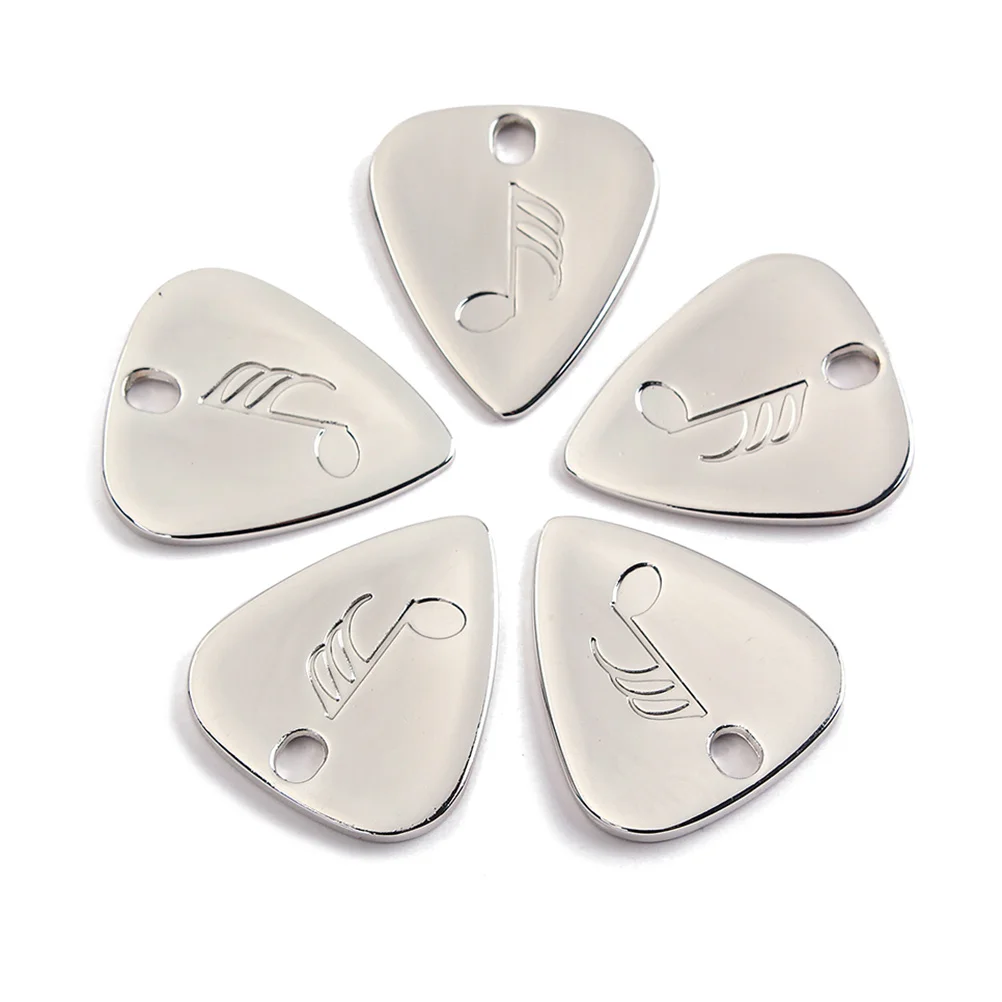 

Alloy Guitar Picks Metal Plectrums For Acoustic Classical Bass Smooth Non-Slip Sound Hole Design Decorative Pendant