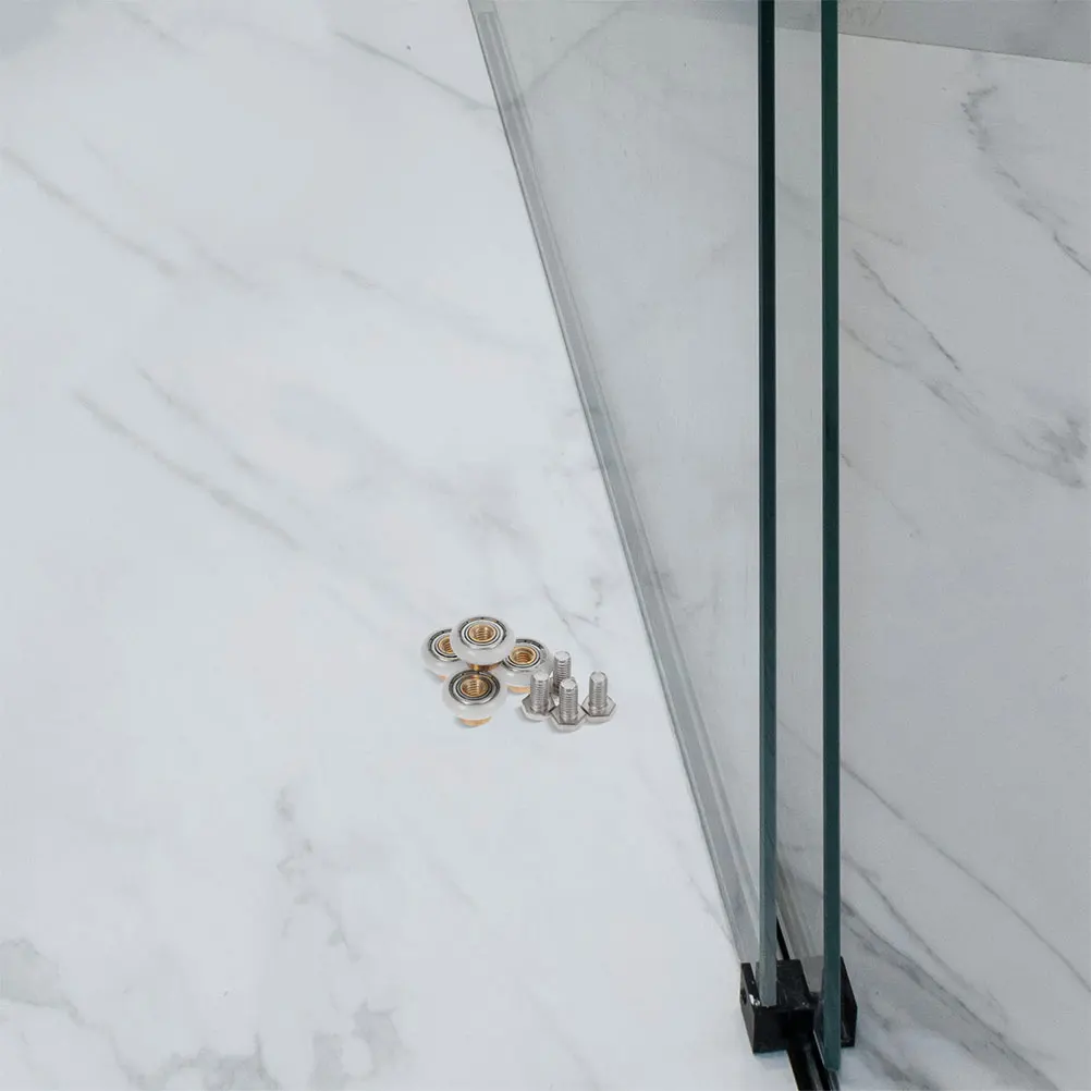 

8pcs Shower Door Rollers Replacement For Sliding Glass Door Wheels Bathroom Shower Screen Universal Fit Heavy Duty Waterproof