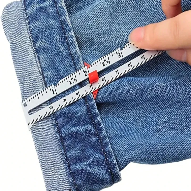 Metal Sliding Seam Gauge Ruler Sewing Measuring Tool Quilting Hemming Accessory Notion Precision Seam Allowance Guide Tailor DIY