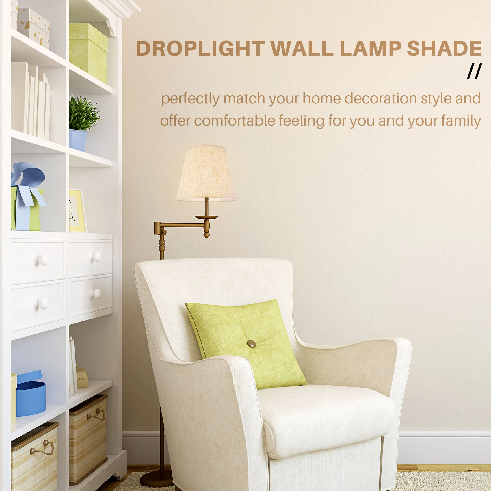 

AWAH Small Lamp Shade Clip On Bulb Set Of 6 For Candelabra Bulbs, Barrel Fabric Lampshade For Table Chandelier Wall Lamp
