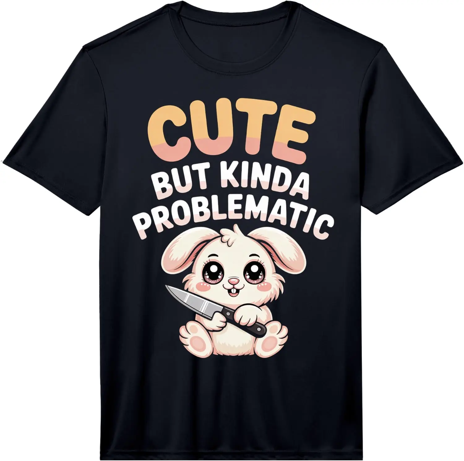 Mens Cute But Kinda Problematic Personality Attitude |- Performance T-Shirt 100% Cotton Trendy Y2K Short-Sleeve Tee – Soft,