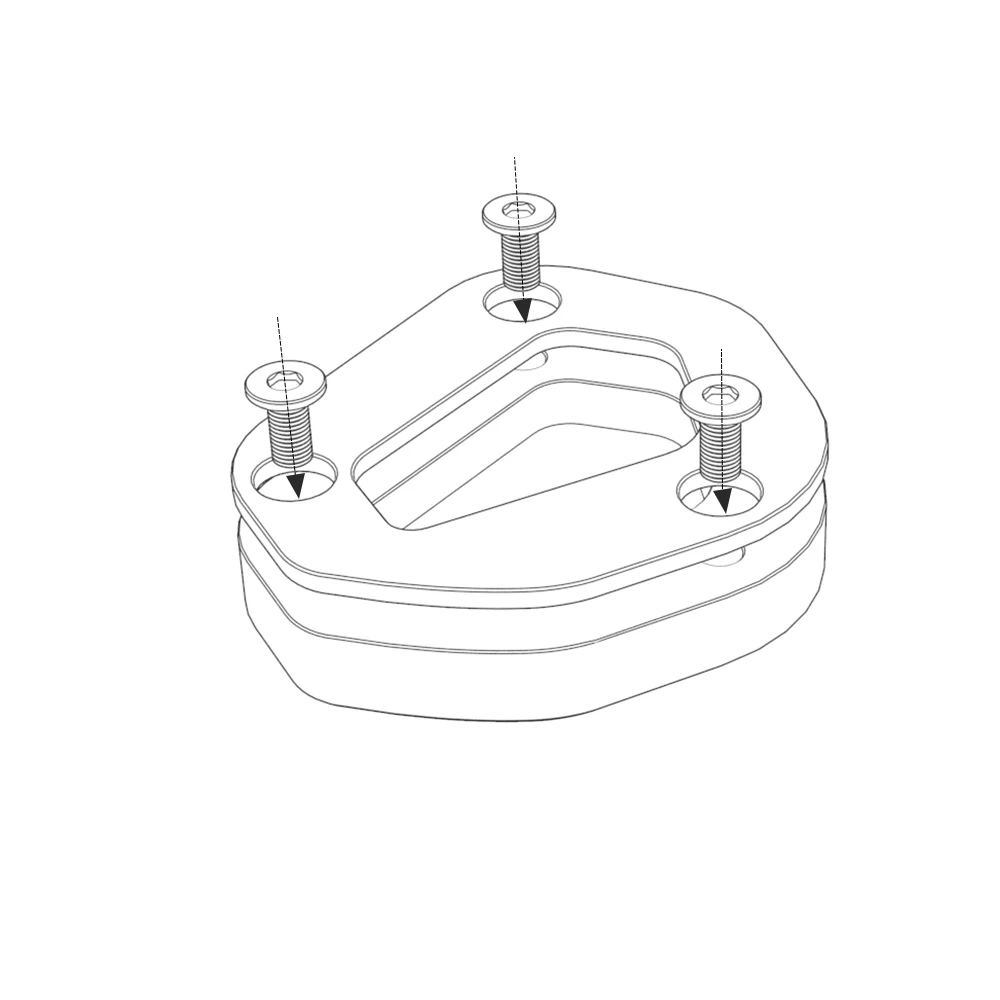 Motorcycle Kickstand Foot Side Stand Enlarger Extension Support Plate For Honda NT700V Deauville NT 700V ABS 2006-2016 2015 2014