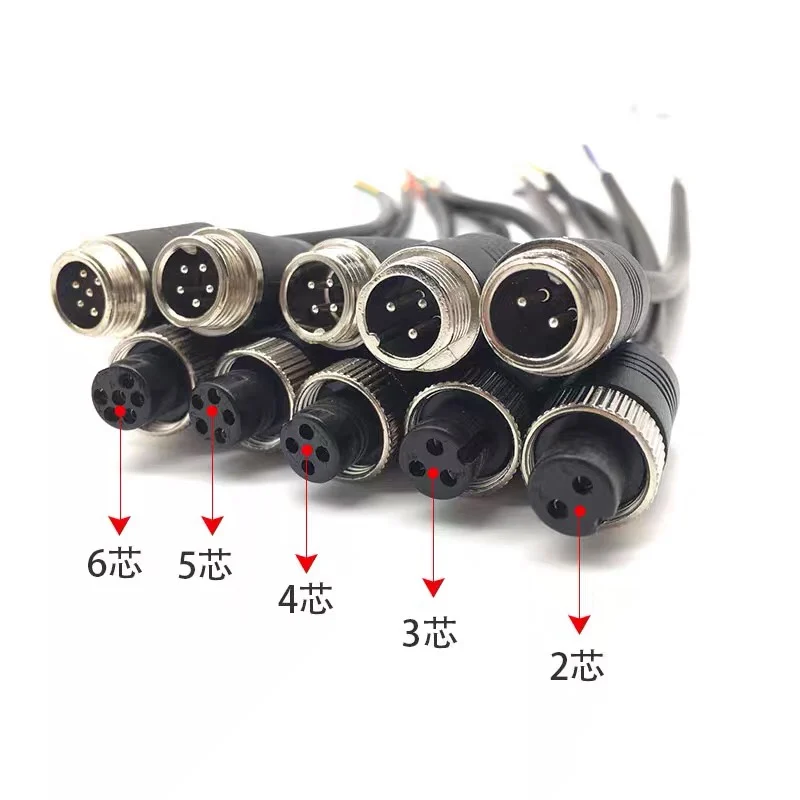 Gx12 aviation plug rs765-2-core 3-core 4-core 5-core 6-core male and female M12 waterproof connector extension cable