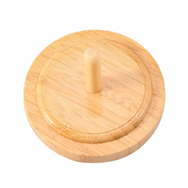 A36T-3X Wooden Yarn Holder Revolving Rack Vertical Storage Tissue Holder Wool Ball Holder Yarn Winder For Crochet Knitting