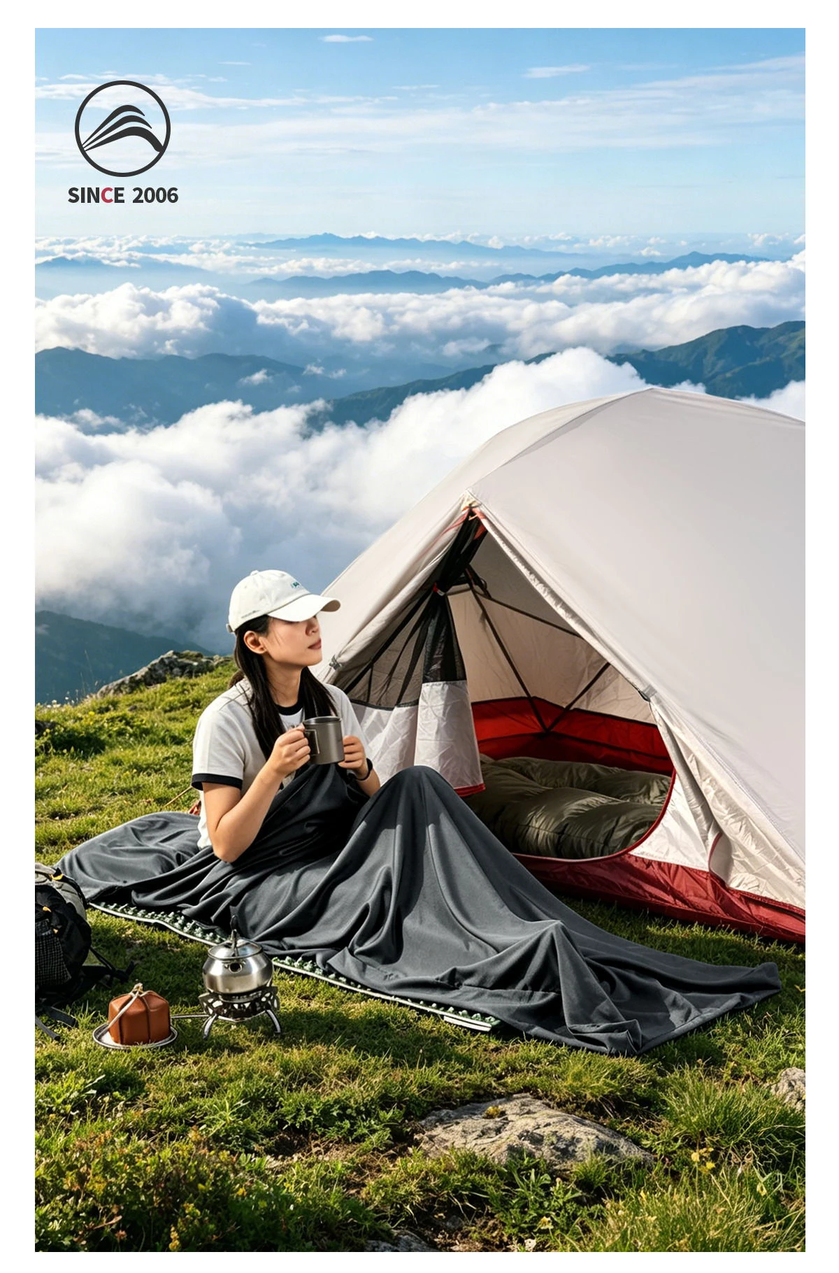 BISINNA Tragbarer Schlafsack-Innenschlafsack mit Kissenbezug, ultraleichter Polyester-Pongee-Schlafsack für Camping, Reisen, Hotel, 220 x 80 cm – Detail 11
