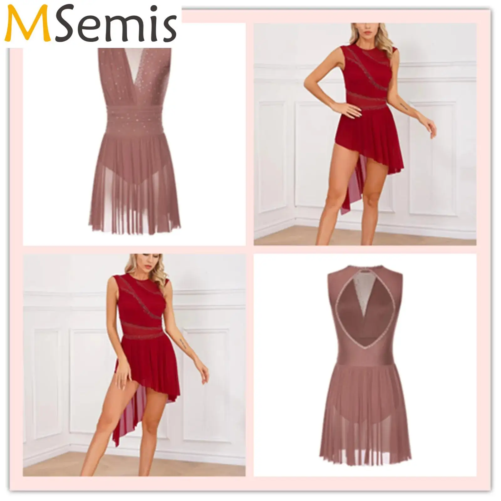 

Женские гимнастические балетные трикотажные трико, художественные танцевальные платья для фигурного катания, блестящие стразы, лирическое танцевальное трико, платье