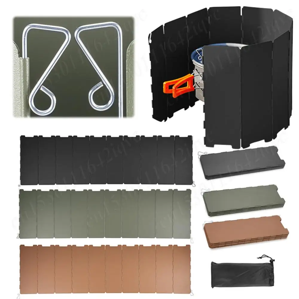 

10-тарельная уличная плита, ветрозащитный экран, складные газовые плиты, ветрозащитные дефлекторы, горелка для приготовления пищи, ветрозащитный экран с сумкой на шнурке