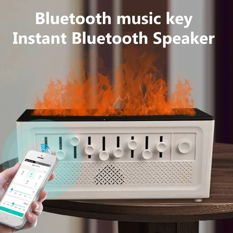 

Bluetooth-динамик для спальни с белым шумом, красочный свет, имитация пламени, звуковая панель с таймером выключения, MP3-плеер, динамик для помощи во сне