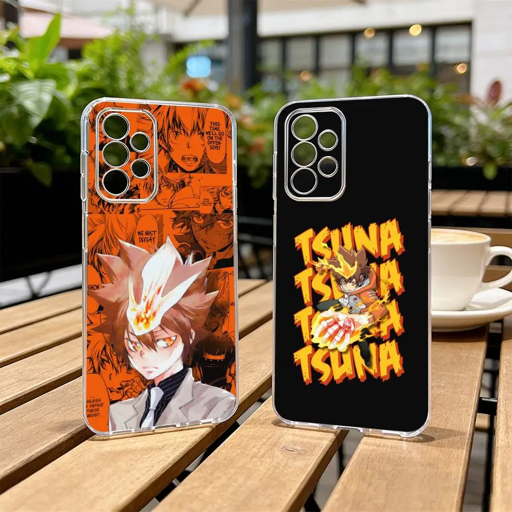 Hitman R-Reborn Tsuna S-Sawada  Phone Case Transparent Silicone Soft For Samsung S25,S24,S21,S22,S23,S30,Ultra,S20,Plus,Fe