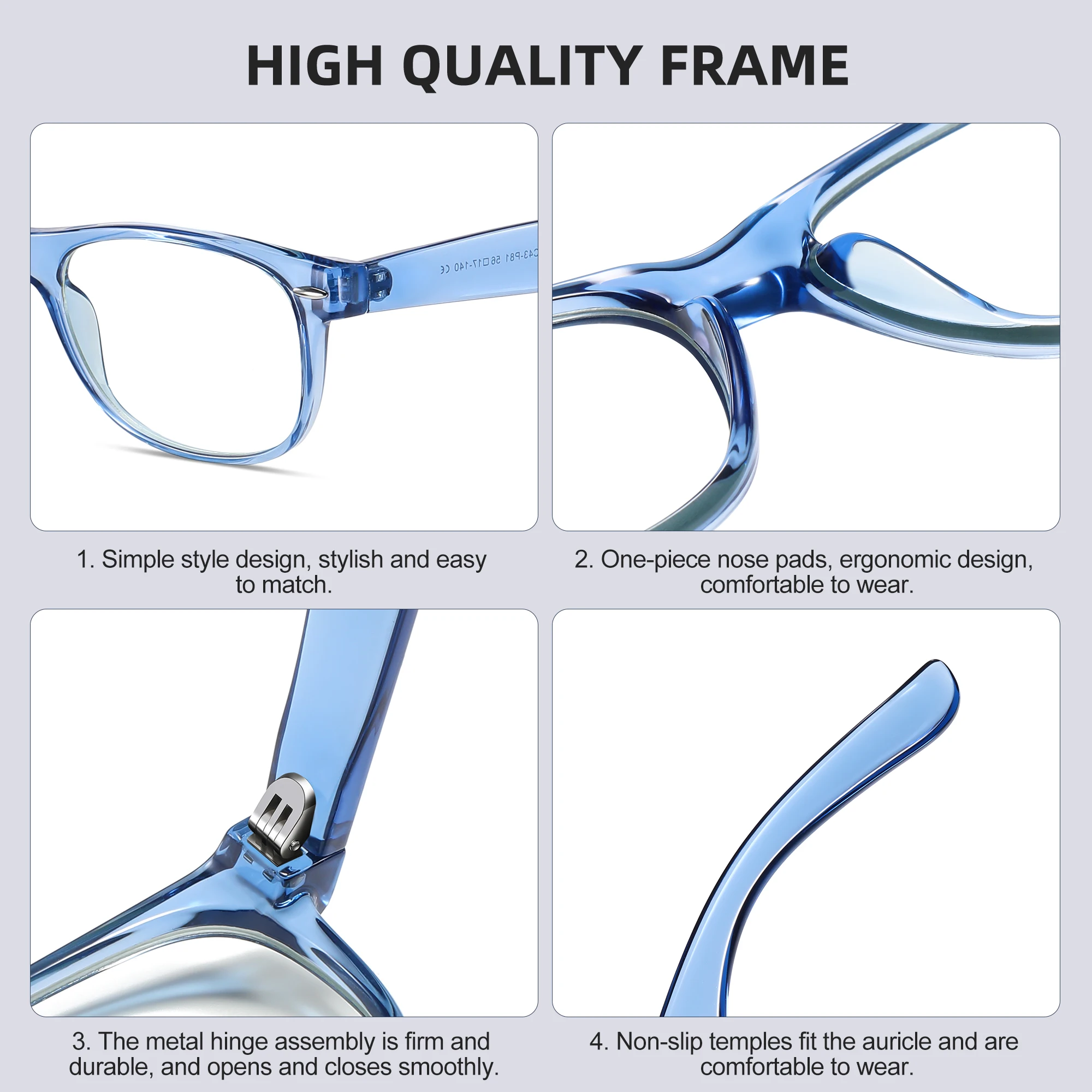 CRIXALIS Classic Oval Blue Light Glasses Women TR90 Transparent Reading Eyeglasses Frame Men UV400 Computer Glasses For Female