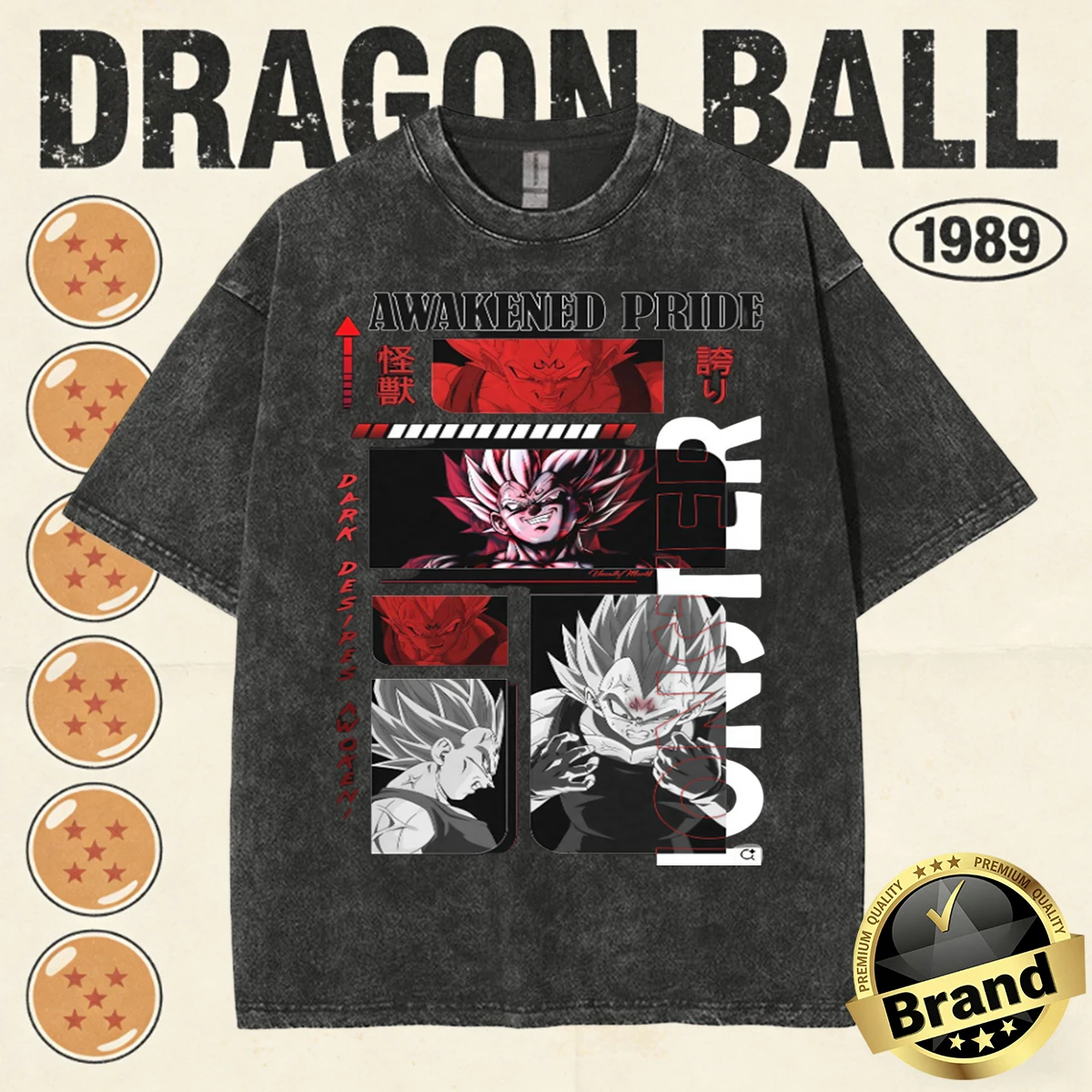 Neues 2026 Sommer Dragon Ball Super Saiyan Nostalgisches Anime Herren Waschbares T-Shirt 100% Baumwolle Schwergewicht Familien-Matching Unisex