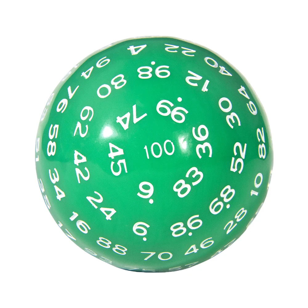 

1 шт. D100 многогранные игральные кости акриловые игральные кости для ролевых игр бар клуб настольная игра аксессуары для настольных игр