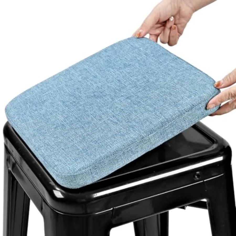 

Friendly Woven Fabric Magnetic Bar Stool Cushion 1 Piece Enhanced Anti-Slip Breathable Small Chair Seat Pad for Cafe Bistro Sta