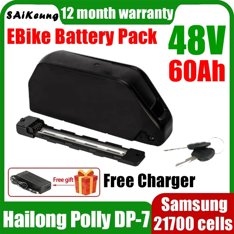 

48V Ebike Battery Hailong Bafang Battery Hihg Power 25ah 500W 30ah 800W 40ah 1000W 50ah 1500W 60ah 2000W 21700 lithium batteries