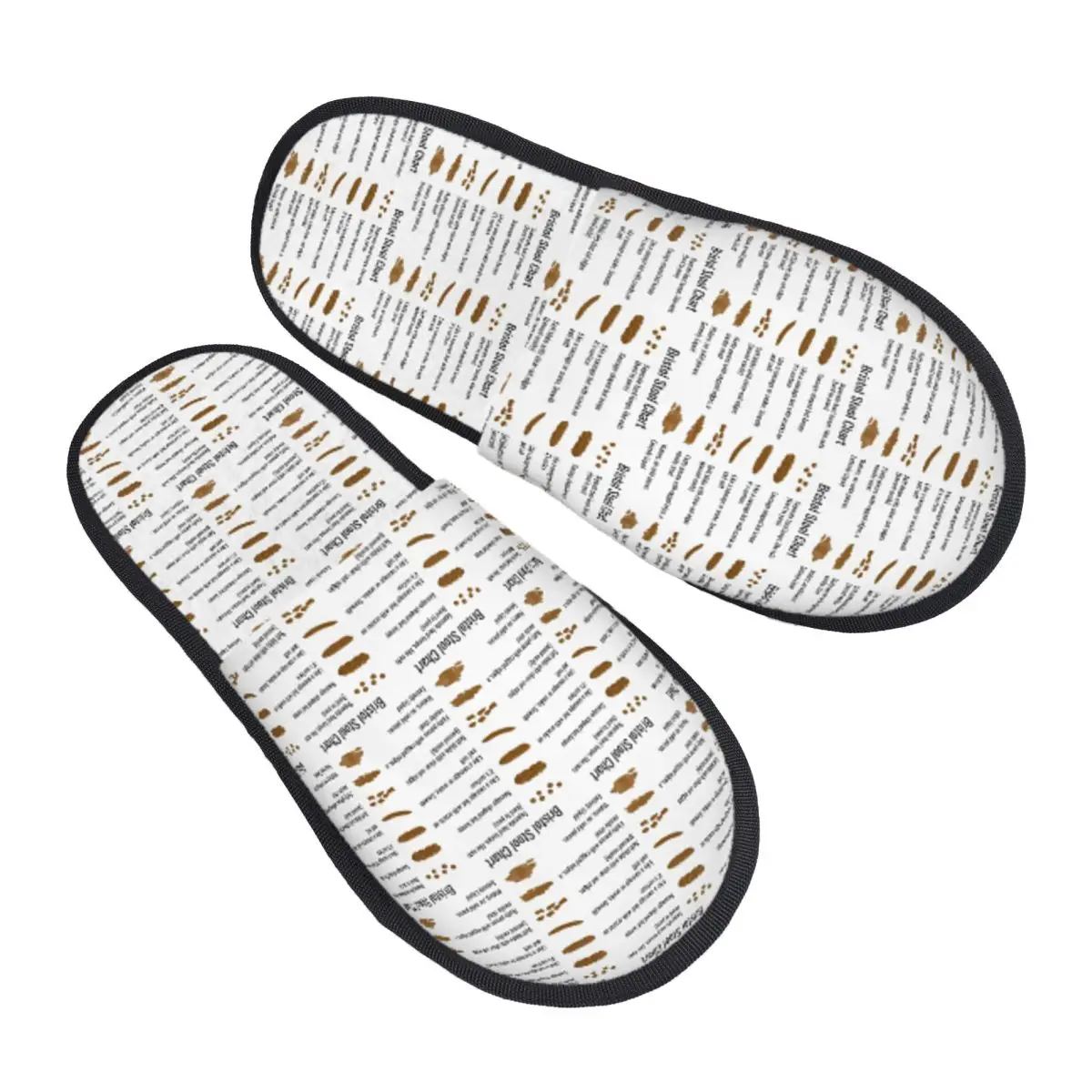 Custom Bristol Stool Chart Slippers Memory Foam Warm Soft Women House Slipper Bedroom Cozy Shoes
