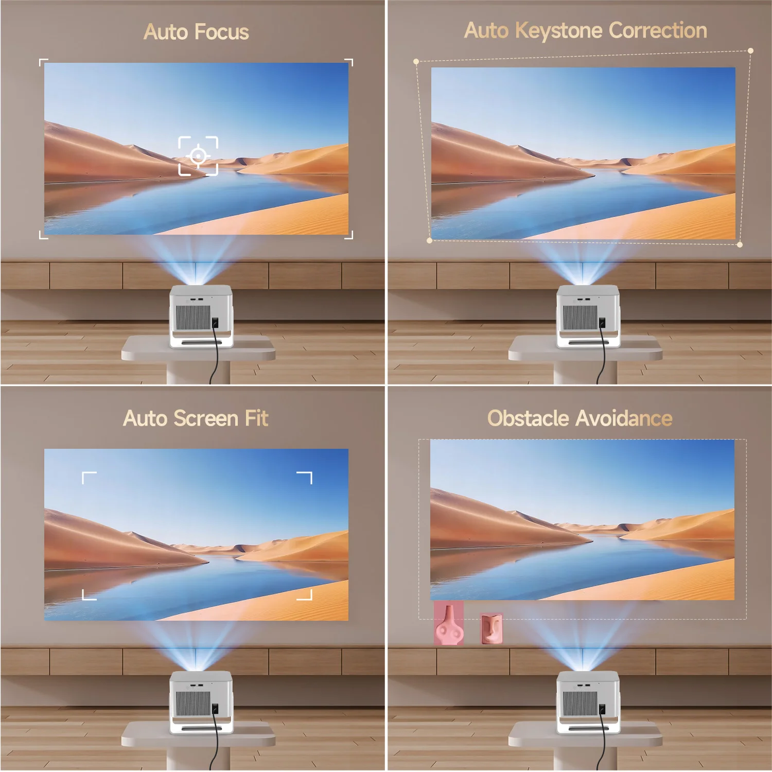 Magcubic Android14 Allwinner H726 900Ansi Autofokus Native1080P 8K Hy350Max Projektor mit Wifi6 Bt5.4 Tragbarer Filmprojektor für Draußen – Detail 7