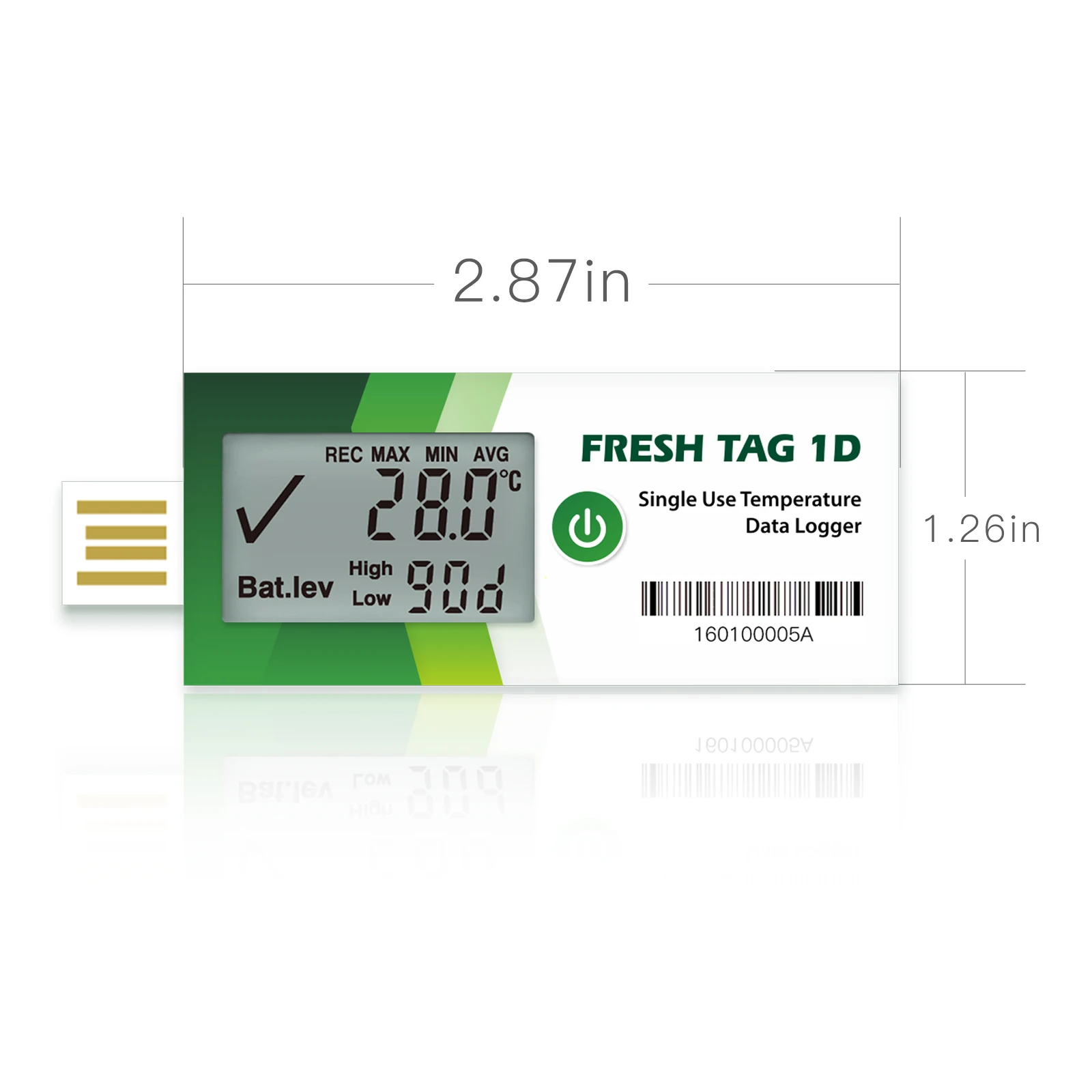5 قطعة العلامة الطازجة 1D مسجل بيانات المتاح متعدد الاستخدام نظام مسجل درجة الحرارة عرض Usb مسجل بيانات درجة الحرارة مسجل