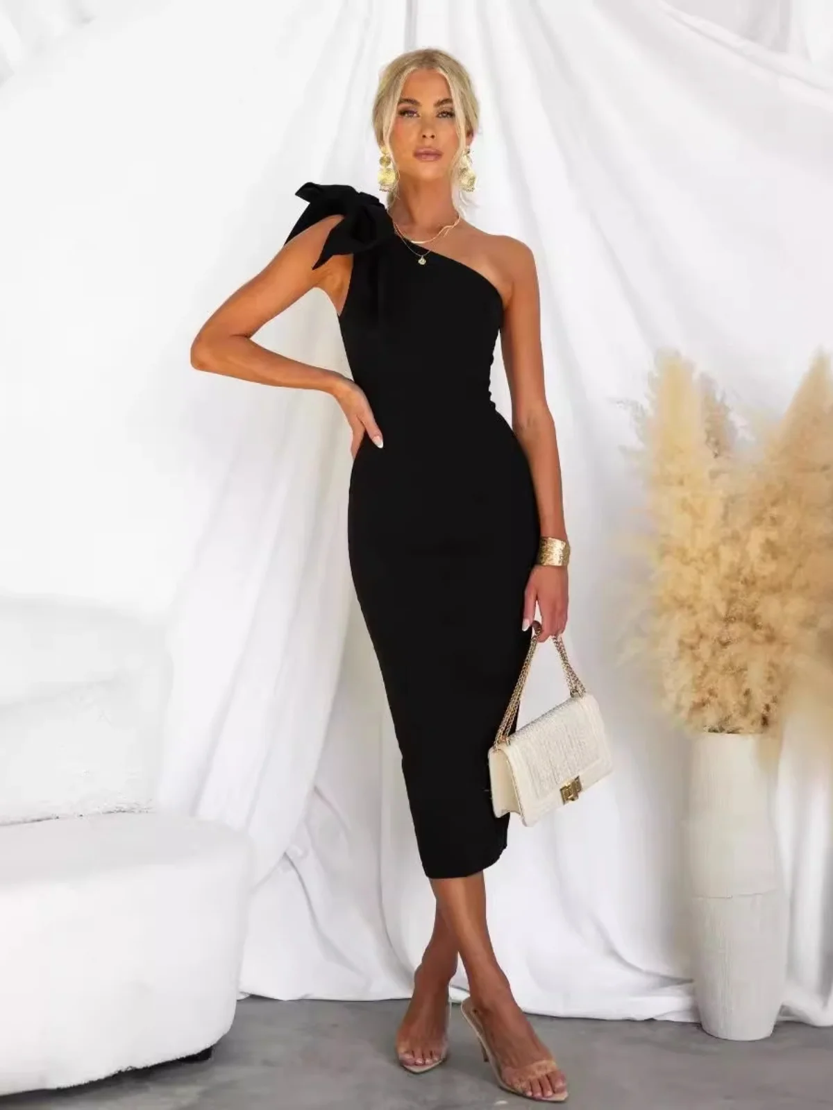 

Сексуальная асимметричная женская модная облегающая юбка Dr, летняя мода, цельный полиэстер, материал Celebri Sle