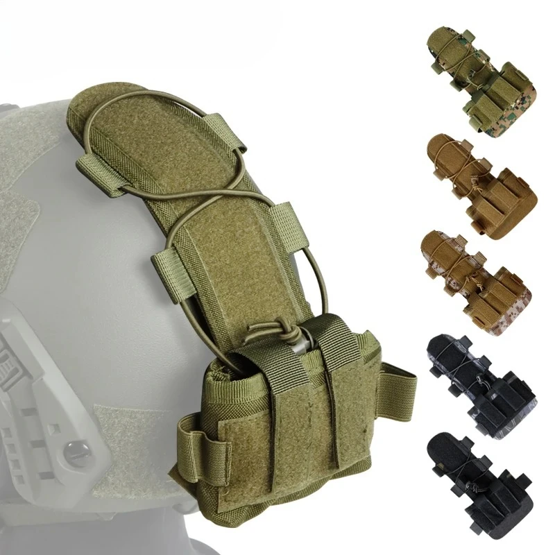 Bolsa de batería para casco táctico, ajuste de cable elástico MK2, paquete de contrapeso de batería para casco, accesorios para casco Airsoft rápido