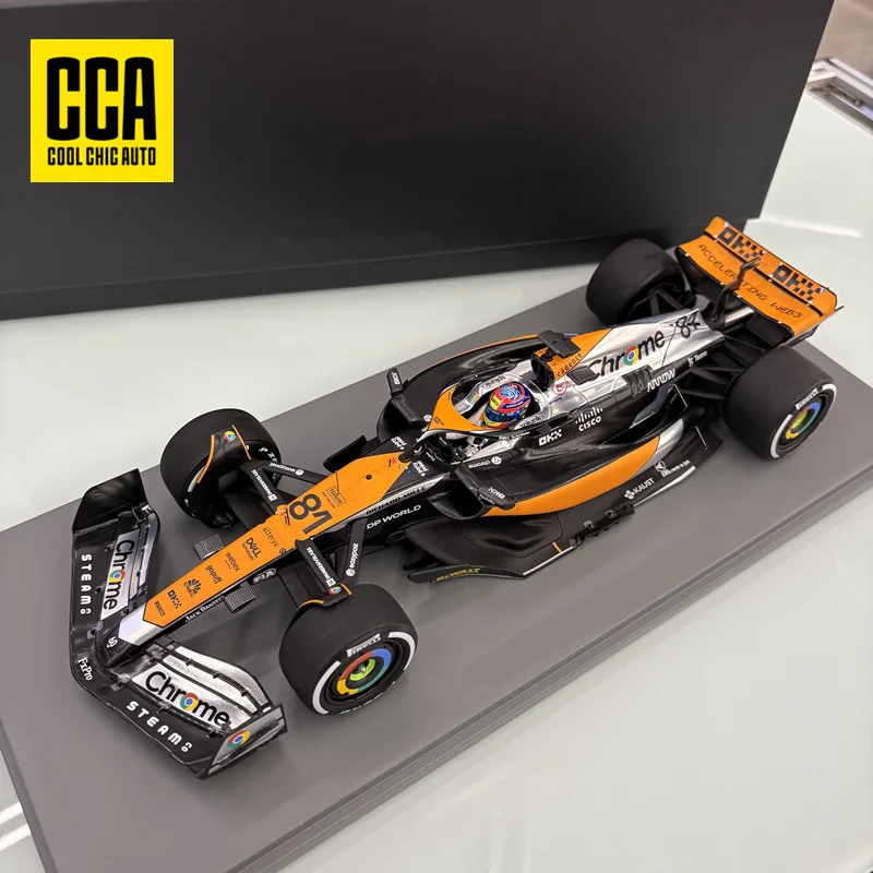 

1:24 Mclaren F1 MCL60 2023 4 # Ландо Норрис П2 Британский ГП # 81 Oscar Piastri, литая под давлением гоночная модель суперкара, транспортные средства для соревнований, игрушки