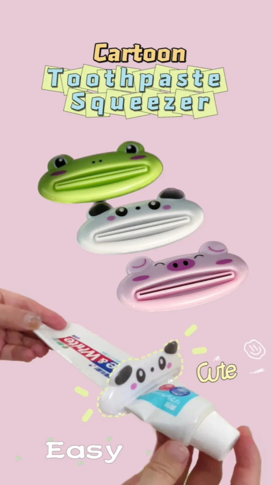 1pcs Cute Animal Multifunction Squeezer Toothpaste Squeezer Home Commodity Bathroom Tube Cartoon Plastic Toothpaste Squeezers