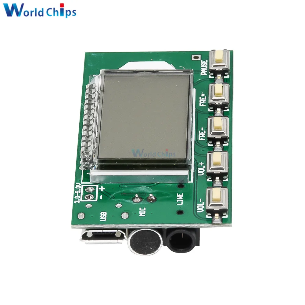 DC 3-5V FM Module FM Transmitter Module Wireless Microphone Circuit Board 87.0MHz-108.0MHz Computer Audio Transmitting