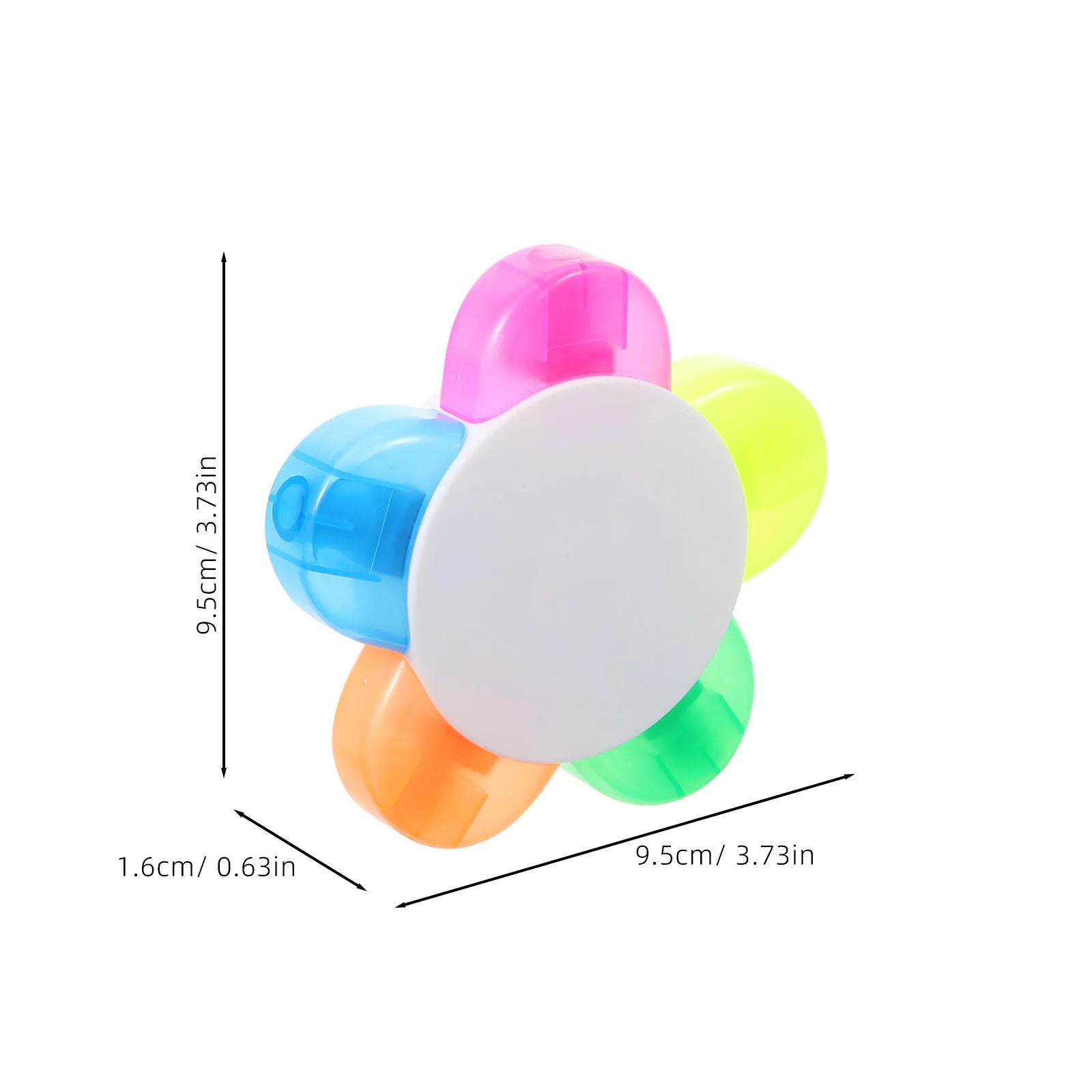 2 قطعة أقلام الفلورسنت على شكل نصف بتلة 5 في 1 فرشاة طلاء لكتابة الملاحظات للأطفال ألوان مائية أدوات مكتبية للطلاب