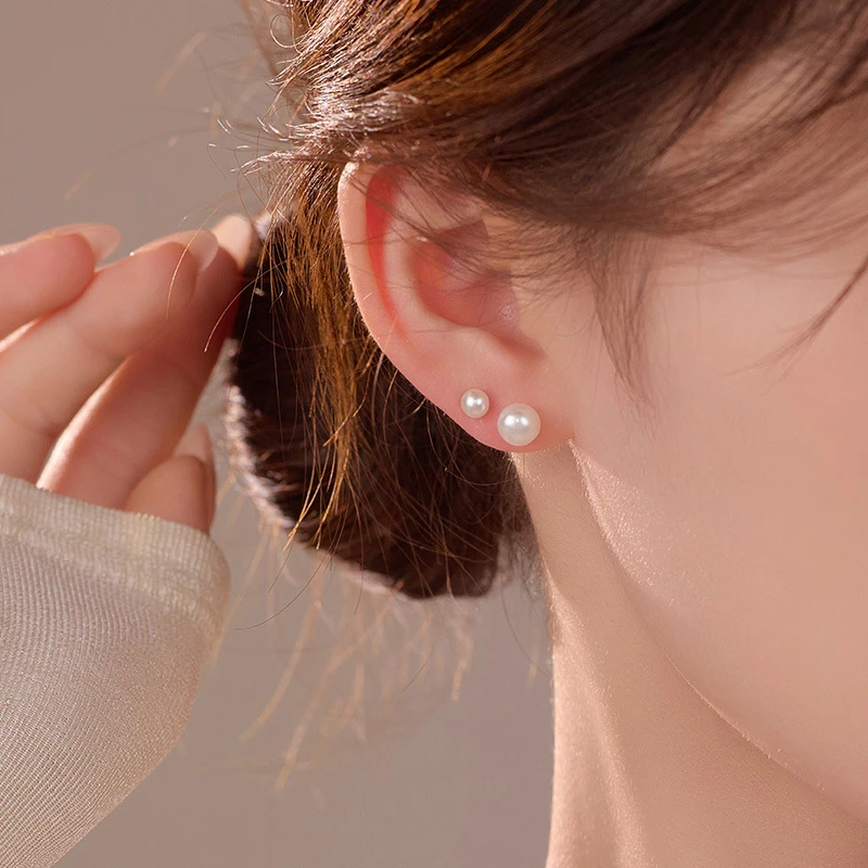 

TY TY pearl earrings silver 925 Silver free shipping earrings woman 2025 High Quality Japan Ball Earrings For Women Jewelry