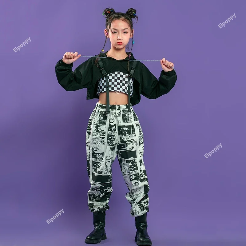 Streetwear Print Pants for Girl Boy Jazz Dance Wear Costume Clothes